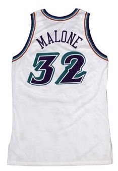 Karl Malone Game Used 1996-97 Utah Jazz Home Jersey 